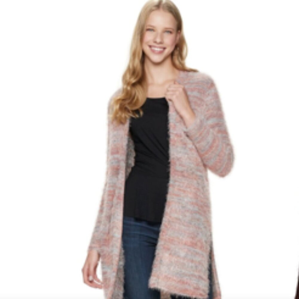 Candie's "Fuzzy" Duster Sweater